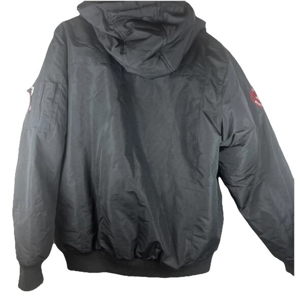 Canada WeatherGear Mens Black Bomber Jacket Hooded Parka Coat Size XL - Picture 9 of 15